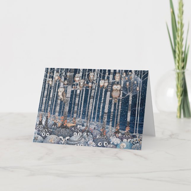 Wald Feiertagskarte (Vorderseite)