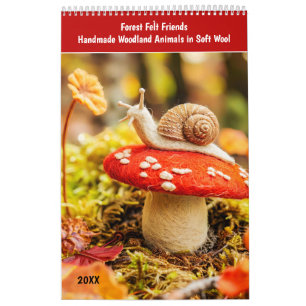 Wald-Filzfreunde-Kalender – Handgefertigtes Holz Kalender