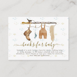 Wald-Fischerei-Themenbücher für Baby-Shower-Karte Begleitkarte