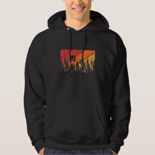 Wald Forst Camping Vintage Baum Retro Hoodie