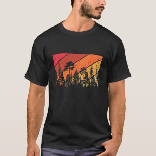 Wald Forst Camping Vintage Baum Retro T-Shirt