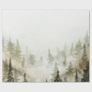Wald, Forst, Kiefern, Lichterkette Geschenkpapier