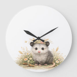 Wald Freund Wald Opossum Große Wanduhr