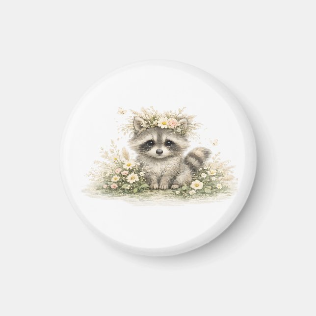 Wald Freund Waschbär Magnet (Vorne)