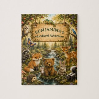 Wald Freunde Benutzerdefinierter Name Kinder Gesch Puzzle