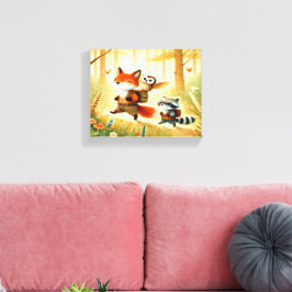 Wald Freunde Kinderzimmer Leinwandbild Leinwanddruck