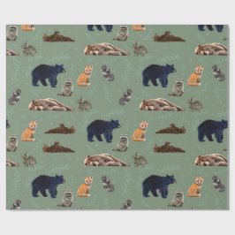 Wald Freunde Wilde Tiere Geschenkpapier