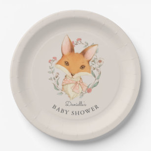 Wald-Fuchs-Baby-Party für Mädchen Pappteller