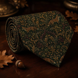 Wald-Fuchs-Damask-Tapete Krawatte