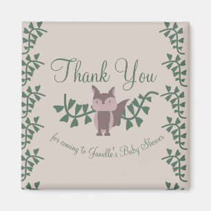 Wald Fuchs Grünzeug Baby Shower Rustikale Geschenk Magnet