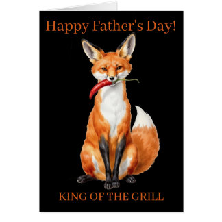 Wald Fuchs König Grußkarte zum Vatertag