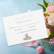 Wald-Fuchs-Mädchen-Baby-Party-RSVP-Karte