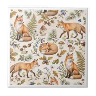 Wald-Fuchs-Muster Waldtiere Fliese