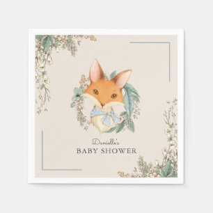 Wald Fuchs Süße Babyparty für Jungen Serviette
