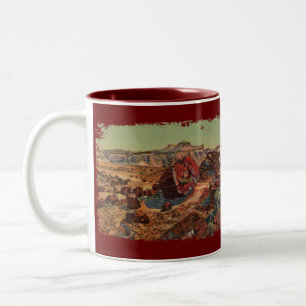 Wald-gemalte Kaffee-Tasse Zweifarbige Tasse