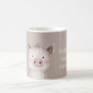 Wald Glückliches Rosa Schwein Kaffeetasse
