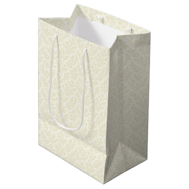 Wald Golden Wheat - Neutral Mittlere Geschenktüte (Vorderseite Schrägansicht)