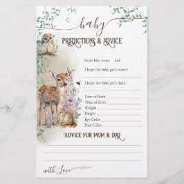 Wald-Grünpflanzen Baby-Duschspiel