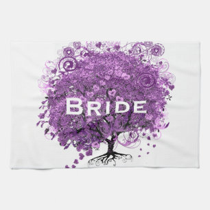 Wald-Herzblatt-Baum-Hochzeit Handtuch