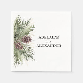 Wald Hochzeit Grün Serviette