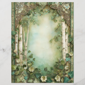 Wald Holz Junk Journal Scrapbook Papier