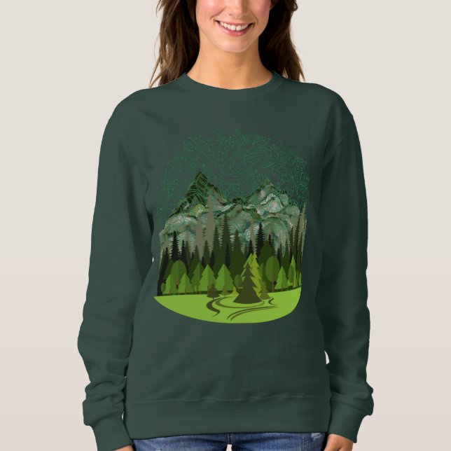 Wald, Holz, Natur Sweatshirt (Vorderseite)
