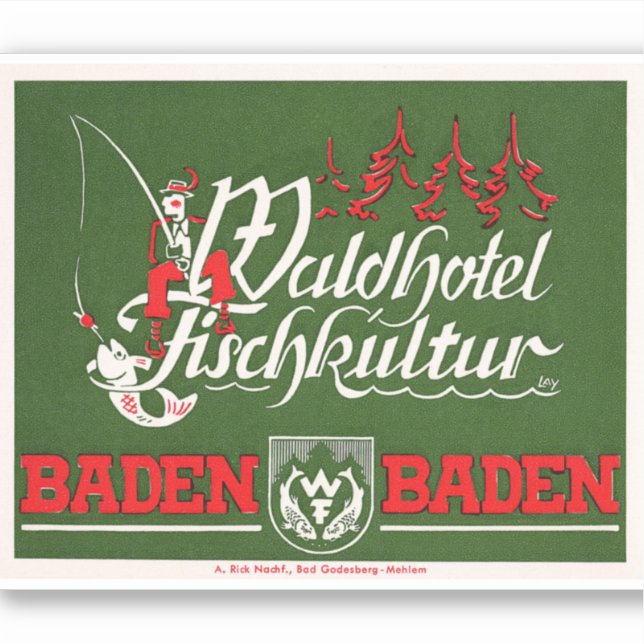 Wald Hotel Deutschland Aufkleber (Vorderseite)