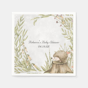 Wald-Igel-Baby-Party Personalisiert Serviette