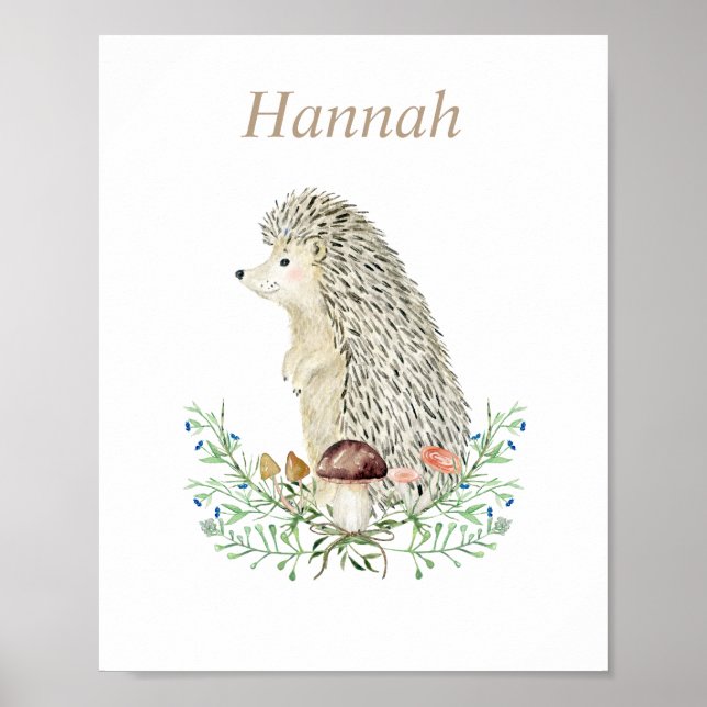 Wald-Igel personalisiertes Poster (Vorne)