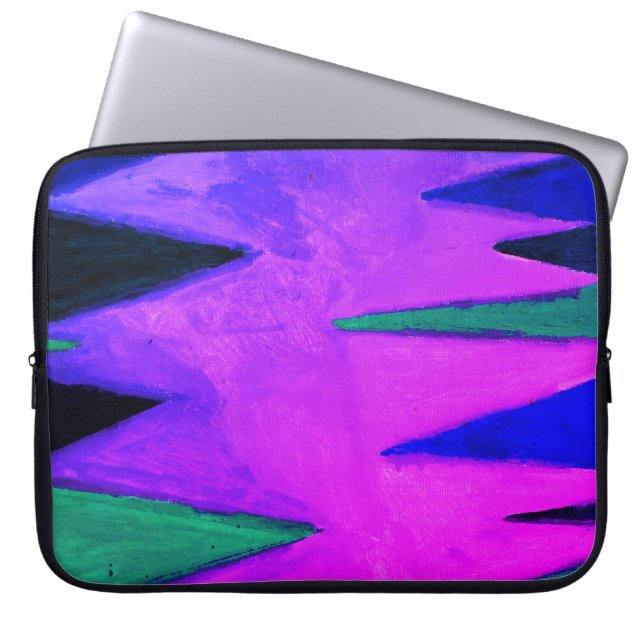 Wald im Abend Laptopschutzhülle (Vorderseite)