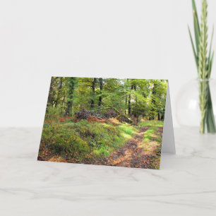 Wald im Oktober Feiertagskarte