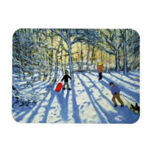 Wald im Winter in der Nähe von Ashbourne Derbyshir Magnet