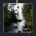 Wald in der Nähe von Hunters Beach Keramikornament<br><div class="desc">Direkt vor dem Hunters Beach im Acadia Nationalpark durchqueren Sie diesen wunderschönen Waldstreifen entlang des Hunters Brook. Hier ist ein Foto dieser friedlichen Szene, kurz bevor Sie ins Freie treten. Dieses Foto ist auch als Widescreen-Tapete "Forest near Hunters Beach" von MLeWallpapers.com zu sehen. Karo in unserem Shop für mehr Landschaftsfotos...</div>