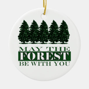 Wald ist mit Ihnen Weihnachtsverzierung Keramik Ornament