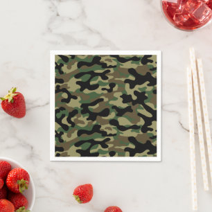 Wald-Khaki-Tarnmuster  Serviette