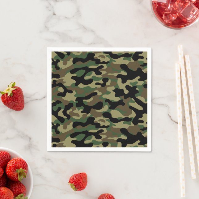 Wald-Khaki-Tarnmuster  Serviette (Beispiel)