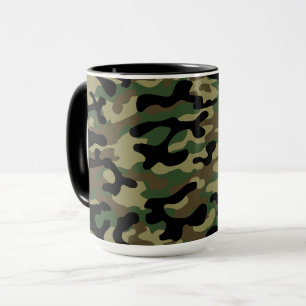 Wald-Khaki-Tarnmuster Tasse