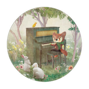 Wald-Klavierkonzert: Iron T. Fox & Bunnies Art Schneidebrett