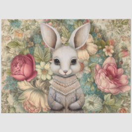 Wald Langweilige Kaninchen & Cotattecore Florals Seidenpapier