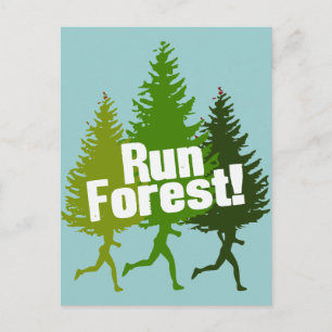 Wald laufen lassen, den Erdtag schützen Postkarte