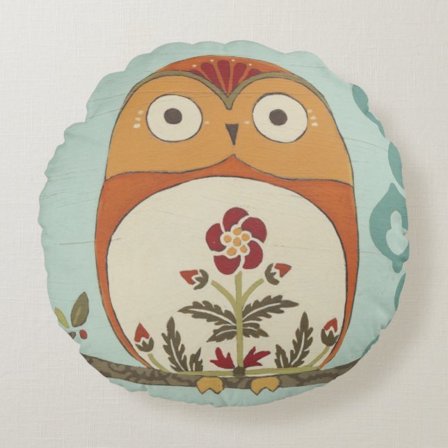 Wald launisches II Rundes Kissen (Vorderseite)