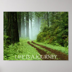 Wald, LEBEN IST EINE REISE Poster