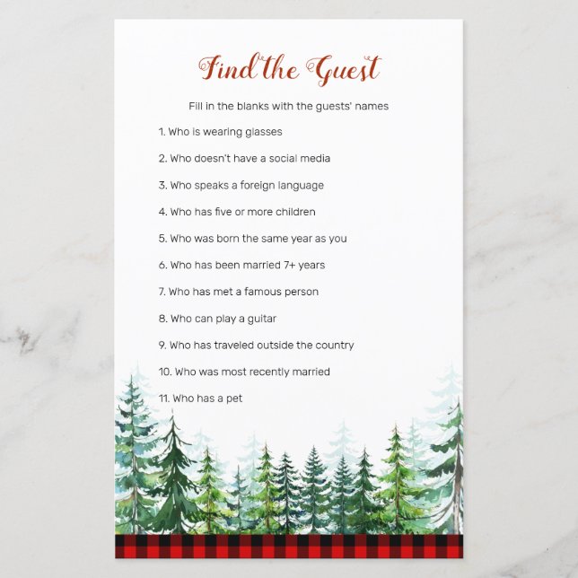 Wald Lumberjack finden Game (Vorderseite)