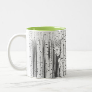 Wald Mädchen "Saltus Puella" glücklicher Zweifarbige Tasse