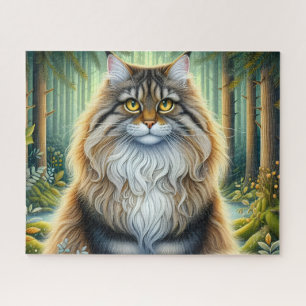Wald Maine Coon Katze Puzzle