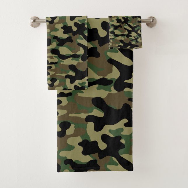 Wald-Militär-Tarnmuster  Badhandtuch Set (Insitu)