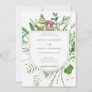Wald Mushroom   Waldhochzeit Einladung