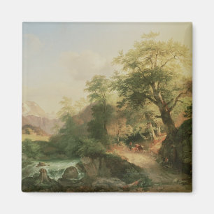 Wald nahe Wien, 1852 (Öl auf Leinwand) Magnet