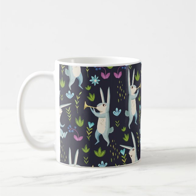 Wald. nahtloses Muster Kaffeetasse (Links)