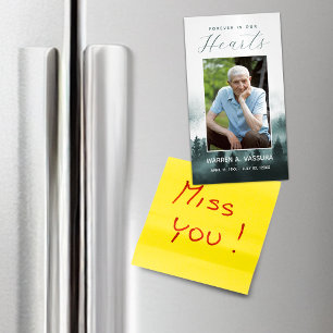 Wald-Natur-Bestattungs-Gedenk-Gebetsfoto Magnetische Visitenkarte